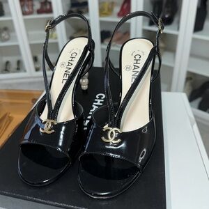 Chanel black heels